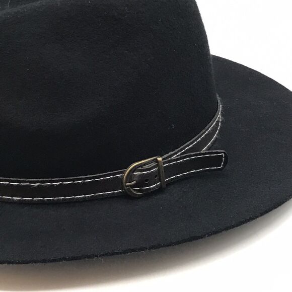 Madden Girl Women's 100% Wool Felt Fedora OSFA Buckle Band Western Cowboy Hat - Picture 6 of 12